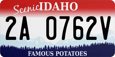 ID license plate 2A0762V