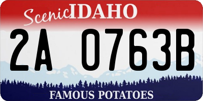 ID license plate 2A0763B