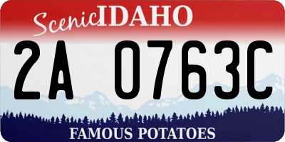 ID license plate 2A0763C