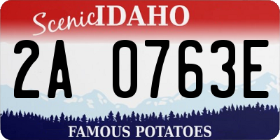 ID license plate 2A0763E