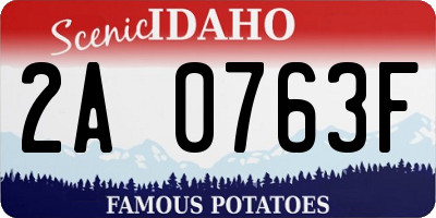 ID license plate 2A0763F
