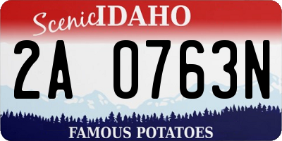ID license plate 2A0763N