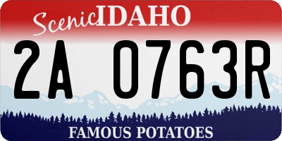 ID license plate 2A0763R