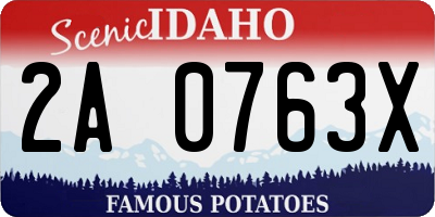 ID license plate 2A0763X