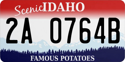 ID license plate 2A0764B