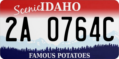ID license plate 2A0764C