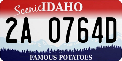 ID license plate 2A0764D