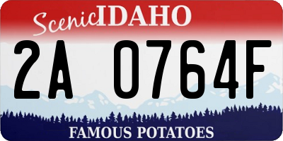 ID license plate 2A0764F