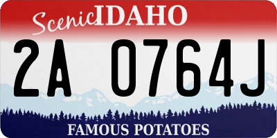 ID license plate 2A0764J