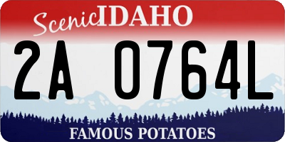 ID license plate 2A0764L