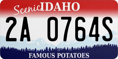 ID license plate 2A0764S