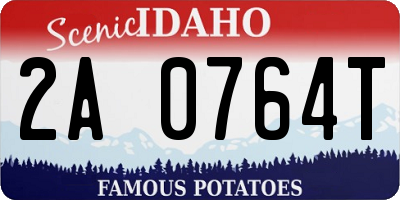 ID license plate 2A0764T