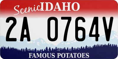 ID license plate 2A0764V