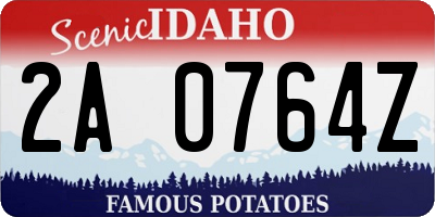 ID license plate 2A0764Z