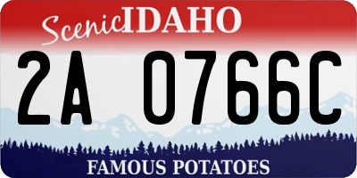 ID license plate 2A0766C