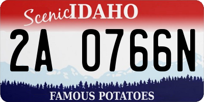 ID license plate 2A0766N