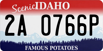 ID license plate 2A0766P