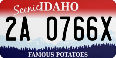 ID license plate 2A0766X