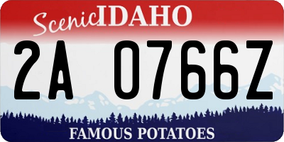 ID license plate 2A0766Z