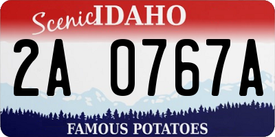 ID license plate 2A0767A