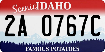 ID license plate 2A0767C