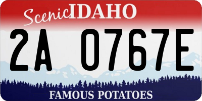 ID license plate 2A0767E