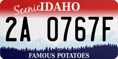 ID license plate 2A0767F