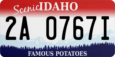ID license plate 2A0767I