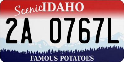 ID license plate 2A0767L