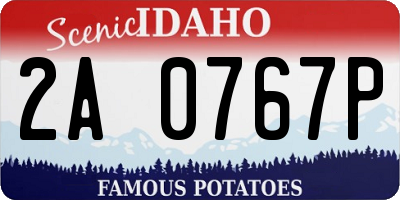 ID license plate 2A0767P