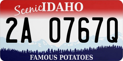 ID license plate 2A0767Q
