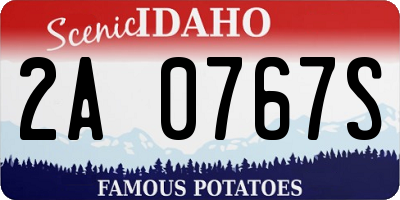 ID license plate 2A0767S