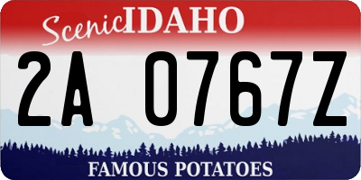 ID license plate 2A0767Z