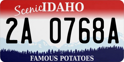 ID license plate 2A0768A