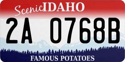 ID license plate 2A0768B