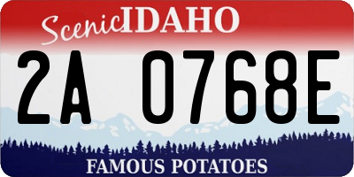 ID license plate 2A0768E