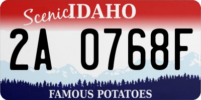 ID license plate 2A0768F