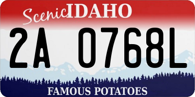 ID license plate 2A0768L