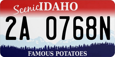 ID license plate 2A0768N