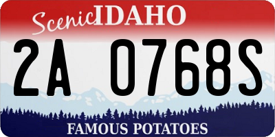 ID license plate 2A0768S