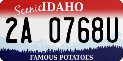 ID license plate 2A0768U