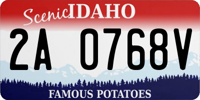 ID license plate 2A0768V
