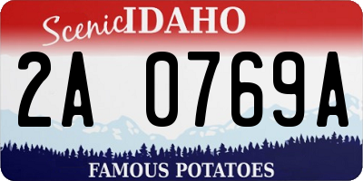 ID license plate 2A0769A