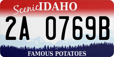 ID license plate 2A0769B