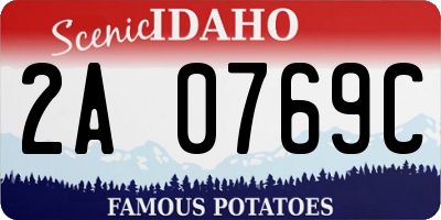 ID license plate 2A0769C
