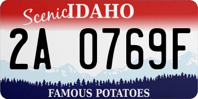 ID license plate 2A0769F