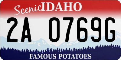 ID license plate 2A0769G