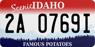 ID license plate 2A0769I
