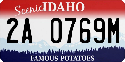 ID license plate 2A0769M