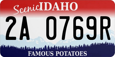 ID license plate 2A0769R